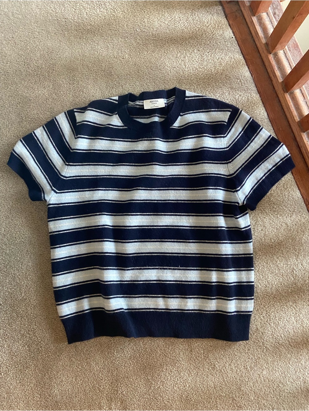 Aritzia Bare Cashmere Bloor Shortsleeve Sweater